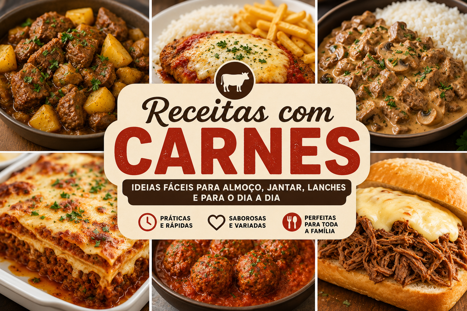 Receitas com carnes fáceis para almoço e jantar