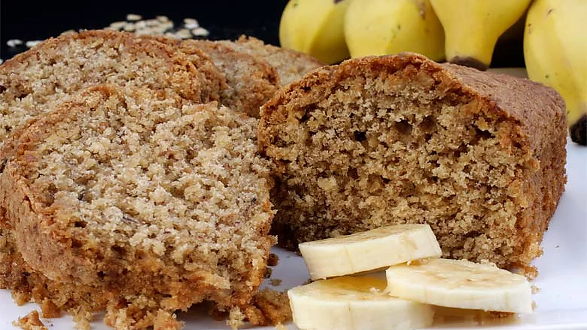 Bolo De banana Com Aveia
