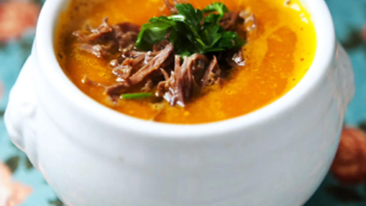 Creme De Abóbora Com Carne Seca