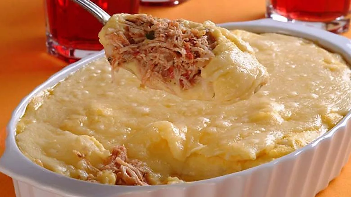Escondidinho de Frango, Mandioquinha e Queijo