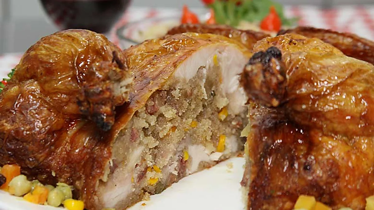 Frango recheado Com Farofa